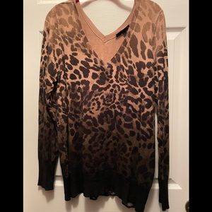 NWT ombré leopard sweater